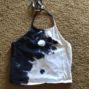 Yin yang tie dye halter